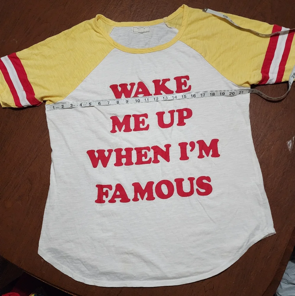 No Comment Yellow Red and White Tee - Picture 2 of 5